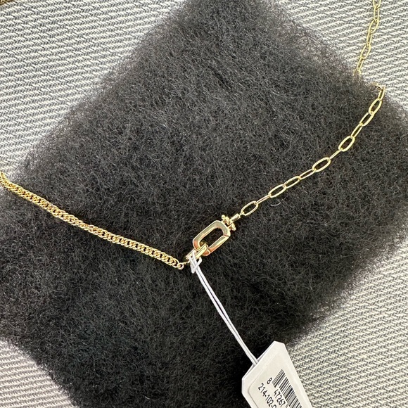NWT Gorjana Gold Plated Dylan Dual Link Chain Necklace - Picture 3 of 4